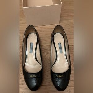 Prada Black Leather Flats